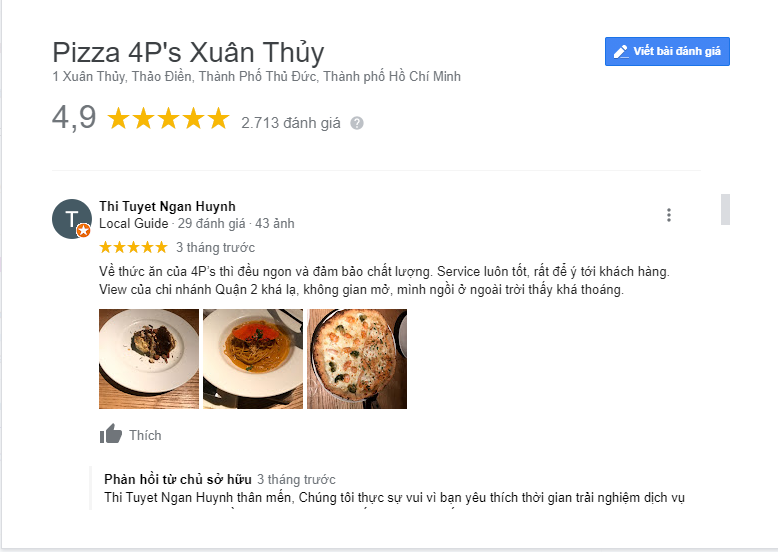 pizza 4ps xuan thuy review