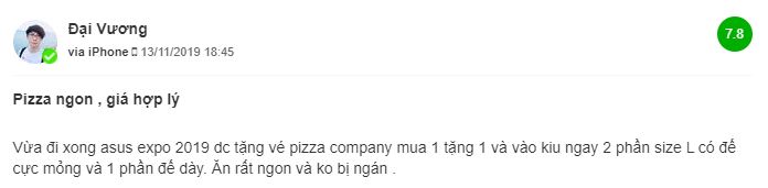 pizza company bau cat danh gia cua thuc khach