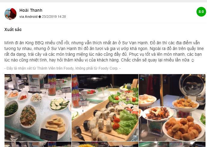 review king bbq buffet su van hanh