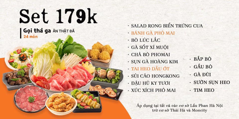 menu lau phan nguyen van cu set 179k