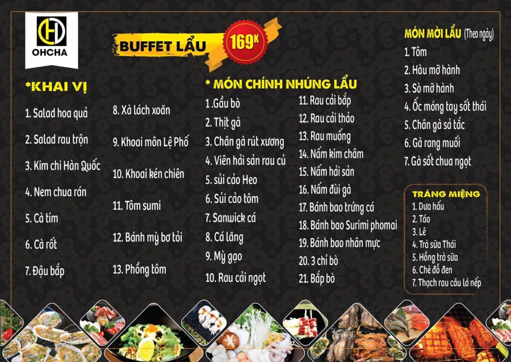 menu buffet lau